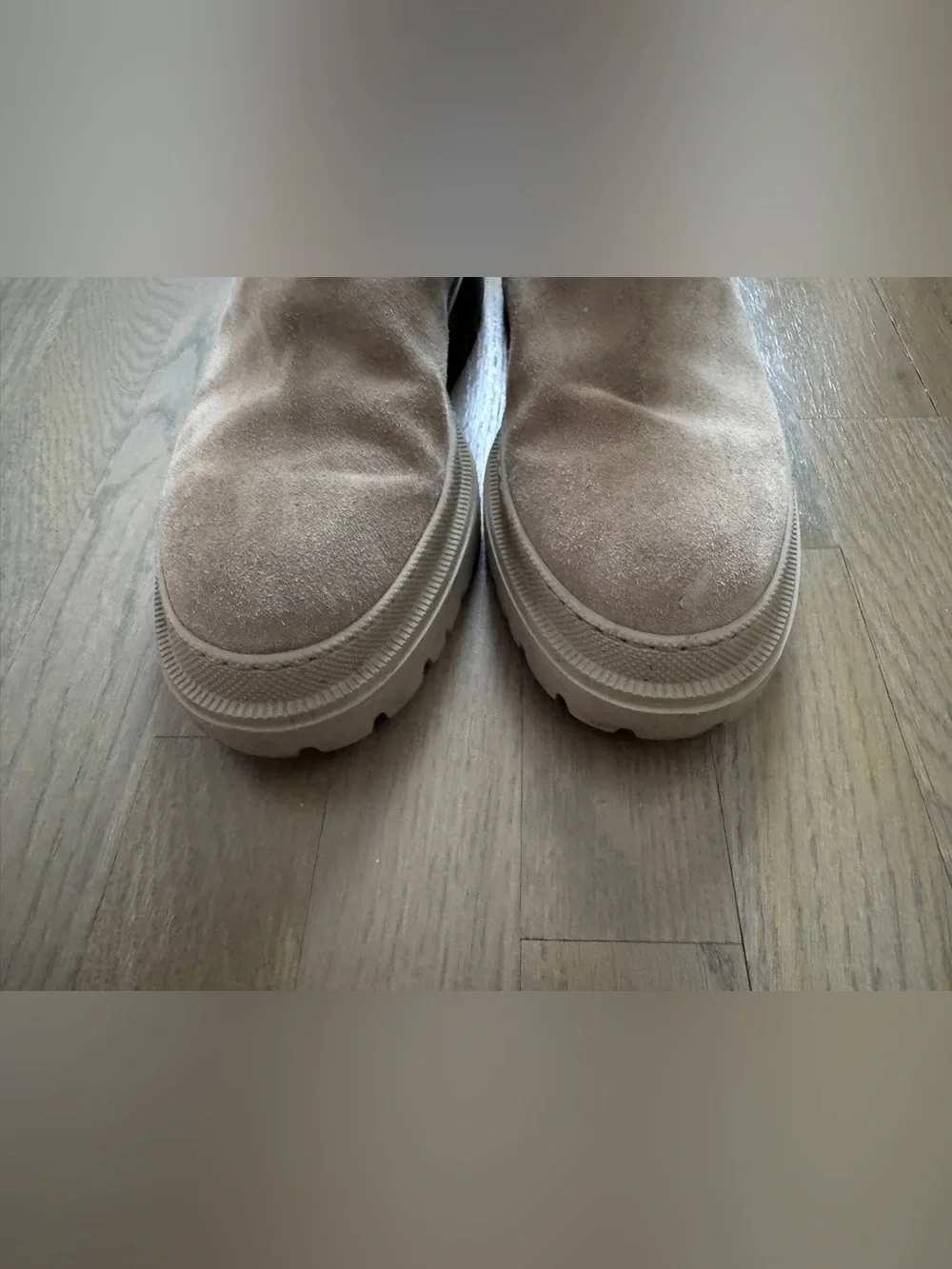 A. Soliani Monza Tall Oat Suede Lug Sole Boots EU 39 US 8.5